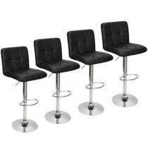 Kit C4 Banqueta Gomos Confort Giratoria, Com Regulagem De Altura Preta Kit C4 Banqueta Gomos Confort Giratoria, Com Regulagem De Altura Preta