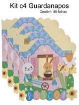 Kit c4 Guardanapo Papel Páscoa Decorado Festa 33x33cm Kit c4 Guardanapo Papel Páscoa Decorado Festa 33x33cm