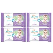 Kit C4 Lenço Umedecido Meu Bebê Soft C50 Cuidado Suave