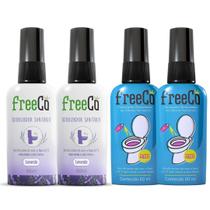 Kit C4 Odorizador Sanitário FreeCo 60ml Free Brands