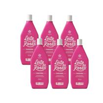 Kit c6 Desodorante Leite de Rosas Tradicional 310ml Loçao Corporal Cuidados com a Pele