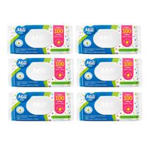 Kit C6 Toalhas Umedecidas Proteção Delicada C100 MiliBaby