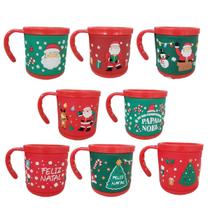 KIT C8 Canecas Natal 200ml Lembrança Presente PapaiNoel