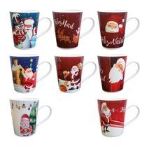 Kit c8 Canecas Natal Café 350ml Lembrança Presente PapaiNoel Kit c8 Canecas Natal Café 350ml Lembrança Presente PapaiNoel