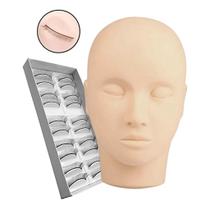 Kit Cabeça De Treino 5 Pares De Cílios Treino Extensão Fio Kit Cabeça De Treino 5 Pares De Cílios Treino Extensão Fio