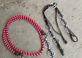 Kit Cabeçada Argolada + Rédea Biqueira Arg Aluminio para Mula Burros Éguas Kit Cabeçada Argolada + Rédea Biqueira Arg Aluminio para Mula Burros Éguas
