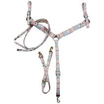 KIT Cabeçada Com Testeira + Peitoral Estampado Boots Horse