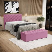 Kit Cabeceira Bellatrix 140 e Calçadeira Sagitarius Sued Aradecor