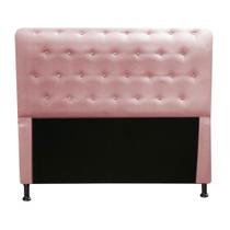 Kit Cabeceira Brenda com Recamier Felix 90cm Solteiro Baú Quarto Sala Suede Rose - Damaffe Móveis