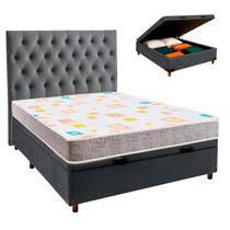 Kit Cabeceira + Cama Box Bau + Colchão Casal D20 D20 Inducol