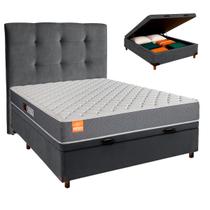 Kit Cabeceira + Cama Box Bau + Colchão Casal D23 Pro Inducol