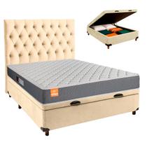 Kit Cabeceira + Cama Box Bau + Colchão Casal D23 Pro Inducol Kit Cabeceira + Cama Box Bau + Colchão Casal D23 Pro Inducol