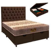 Kit Cabeceira + Cama Box Bau + Colchão Casal D26 Ortophedic Sankonfort Kit Cabeceira + Cama Box Bau + Colchão Casal D26 Ortophedic Sankonfort
