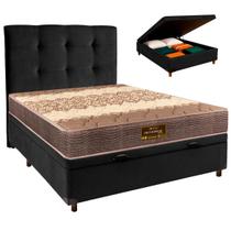 Kit Cabeceira + Cama Box Bau + Colchão Casal D26 Ortophedic Sankonfort