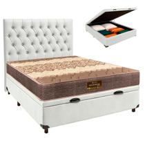 Kit Cabeceira + Cama Box Bau + Colchão Casal D26 Ortophedic Sankonfort