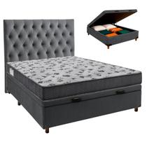 Kit Cabeceira + Cama Box Bau + Colchão Casal D33 Iso100 Ortobom Kit Cabeceira + Cama Box Bau + Colchão Casal D33 Iso100 Ortobom