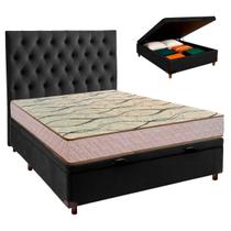 Kit Cabeceira + Cama Box Bau + Colchão Casal D33 Maxsono Paropas Kit Cabeceira + Cama Box Bau + Colchão Casal D33 Maxsono Paropas
