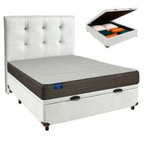 Kit Cabeceira + Cama Box Bau + Colchão Casal D33 Orthotech Inducol