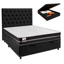 Kit Cabeceira + Cama Box Bau + Colchão Casal Molas Ultralastic Bogota Inducol Kit Cabeceira + Cama Box Bau + Colchão Casal Molas Ultralastic Bogota Inducol