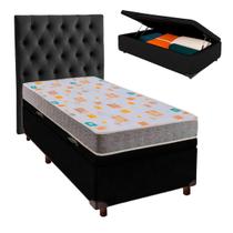 Kit Cabeceira + Cama Box Bau + Colchão Solteiro D20 D20 Inducol Kit Cabeceira + Cama Box Bau + Colchão Solteiro D20 D20 Inducol