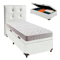 Kit Cabeceira + Cama Box Bau + Colchão Solteiro D23 D23 Inducol