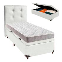 Kit Cabeceira + Cama Box Bau + Colchão Solteiro D33 D33 Inducol