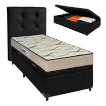 Kit Cabeceira + Cama Box Bau + Colchão Solteiro D33 Maxsono Paropas Kit Cabeceira + Cama Box Bau + Colchão Solteiro D33 Maxsono Paropas