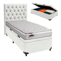 Kit Cabeceira + Cama Box Bau + Colchão Solteiro Molas Ensacadas Hanover Inducol