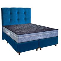 Kit Cabeceira + Cama Box + Colchão Casal Molas Ensacadas Petrus Paropas Kit Cabeceira + Cama Box + Colchão Casal Molas Ensacadas Petrus Paropas
