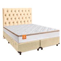 Kit Cabeceira + Cama Box + Colchão King Molas Ensacadas Isis Real Inducol Kit Cabeceira + Cama Box + Colchão King Molas Ensacadas Isis Real Inducol