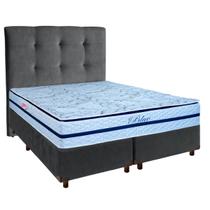 Kit Cabeceira + Cama Box + Colchão Queen Blue Paropas Kit Cabeceira + Cama Box + Colchão Queen Blue Paropas
