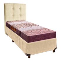Kit Cabeceira + Cama Box + Colchão Solteiro D26 Ortophedic Sankonfort