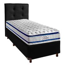 Kit Cabeceira + Cama Box + Colchão Solteiro Molas Ensacadas Blue Paropas Kit Cabeceira + Cama Box + Colchão Solteiro Molas Ensacadas Blue Paropas