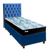 Kit Cabeceira + Cama Box + Colchão Solteiro Molas Ensacadas Life Gold Paropas