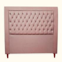 Kit cabeceira com calçadeira Elegance para cama de casal 1,40 cm suede Rose - Biselo's Decor Kit cabeceira com calçadeira Elegance para cama de casal 1,40 cm suede Rose - Biselo's Decor