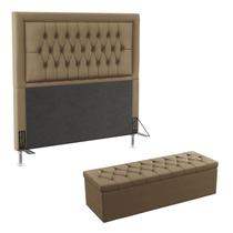 Kit Cabeceira Decorativa Para Cama Box Pegasus e Calçadeira Sagitarius 195 Para Cama King Sued Capuccino Aradecor Kit Cabeceira Decorativa Para Cama Box Pegasus e Calçadeira Sagitarius 195 Para Cama King Sued Capuccino Aradecor