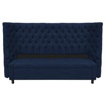 Kit Cabeceira e Calçadeira Baú King Everest P02 195 cm para cama Box Suede - Amarena Móveis