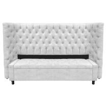 Kit Cabeceira e Calçadeira Baú King Everest P02 195 cm para cama Box Suede - Doce Sonho Móveis