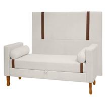 Kit Cabeceira e Calçadeira Baú para Cama Box Casal 140cm Bouclê - SOFA STORE