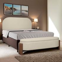 Kit Cabeceira e Calçadeira Império King Size para Cama Box 195cm Bouclê Facto - SOFA STORE
