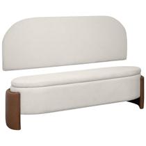 Kit Cabeceira e Calçadeira Império Queen Size para Cama Box 160cm Bouclê Facto - SOFA STORE