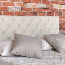 Kit Cabeceira e Recamier Capitonê Baú Queen Cama Box Bege RBL Kit Cabeceira e Recamier Capitonê Baú Queen Cama Box Bege RBL