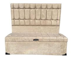Kit Cabeceira e Recamier Imperium para Box Casal Suede Bege
