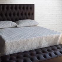 Kit Cabeceira e Recamier Luna Capitonê Baú Queen Cama Box Marrom RBL Kit Cabeceira e Recamier Luna Capitonê Baú Queen Cama Box Marrom RBL