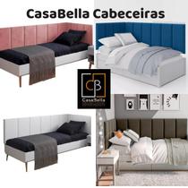 Kit Cabeceira em L solteiro Estofada Adesiva 90x1,90.