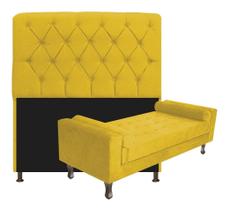 Kit Cabeceira Lady e Recamier Félix 140 cm Casal Suede Rosê - Amarena Móveis Kit Cabeceira Lady e Recamier Félix 140 cm Casal Suede Rosê - Amarena Móveis