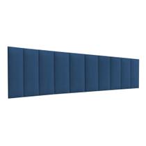 Kit Cabeceira Modular 8 Unidades 60cmx20cm Cama Queen Size em Veludo Vertical Auto Adesiva