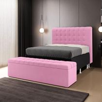 Kit Cabeceira Rana 160 Modulada Estofada e Calçadeira Alpha Z-009 Sued Rosê Aradecor Kit Cabeceira Rana 160 Modulada Estofada e Calçadeira Alpha Z-009 Sued Rosê Aradecor