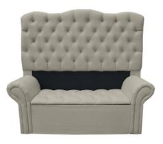 Kit Cabeceira + Recamier Baú Agnes Para Cama Box Solteiro - Suede - Sv Decor