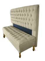 Kit Cabeceira + Recamier Baú Iza De Decoração Para Quarto Tamanho Super King 198Cm - Suede - Sv Decor